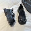 Mocassins Retrô Femininos 2025 Primavera Novo Super na Moda Aumentados Não Cansam o Pé Sapatos Pequenos de Couro Sola Grossa Super Bonitos Sapatos JK