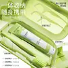 [Set de Viaje] Pack de Viaje de Pasta de Dientes y Cepillo de Dientes Bai Xi, Portátil y Esencial para Viajes de Negocios y Viajes, Kit de Cuidado Plegable
