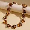 Collar de Perlas con Cuentas de Vidrio Acrílico Transfronterizo Europeo y Americano, Cadena Versátil para Suéter, Collar de Lujo Ligero de Alta Gama para Mujer