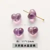 Cuentas Sueltas de Amatista Lavanda Natural en Forma de Corazón, Cuentas Espaciadoras de Corazón Transparente Color Melocotón Morado Claro, Accesorios para Manualidades con Cuentas Hechos a Mano, Venta al por Mayor desde el Fabricante