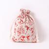 Bolsas de manzana para Navidad al por mayor, paquete de 24, bolsas colgantes de lino con estampado dorado para calendario de Adviento, bolsas de embalaje para manzanas de Navidad