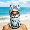 Capuz para Ciclismo ao Ar Livre com Orelhas de Gato, Máscara Facial com Padrão de Animal 3D, Proteção Solar, Capuz com Estampa Digital, Atacado