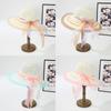 Sombrero de Sol de Temperamento Hueco con Lazo para Mujer con Ala Grande Sombrero de Paja para Viajes al Aire Libre, Sombrero de Sol Anti-UV en Stock