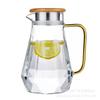 Hervidor de agua fría con forma de diamante creativo de borosilicato, moderno, sencillo, de vidrio resistente al calor, para el hogar, de gran capacidad, para té, flores blancas frescas y zumo.