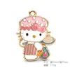 Venta Caliente Transfronteriza Dibujos Animados Sanrio Gato Kt Esmalte Aleación Colgante Joyería Collar Accesorio Componentes para Joyería DIY