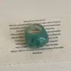 Anillo de dedo con textura de halo de resina geométrica para mujer, fresco, blanco, personalidad, moda, temperamento, anillo versátil anillo anillo