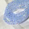 Cuentas de Cristal de Vidrio Planas Brillantes de 4/6/8 mm para Joyería DIY Cuentas Sueltas de Cristal Collar Pulsera