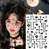 Pegatinas Faciales de Halloween, Pegatinas de Tatuaje para Niños, Maquillaje de Dibujos Animados para Niños, Cicatrices Falsas, Accesorios de Maquillaje de Broma, Pegatinas