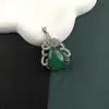 Shizhongbao Piedra Semipreciosa de Cristal Natural Procesada y Personalizada Colgante Forma de Gota de Agua Corona K Blanca Colgante Incrustado