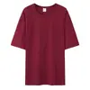 Camiseta Suelta de Algodón Peinado Estilo Europeo Verde Oscuro, Verano Juvenil de Manga Corta Estilo Americano Versátil Sencillo Adelgazante para Mujer
