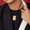 Joyería Chapada en Oro Colgante de los Doce Zodíaco Amuleto Tigre de la Montaña Colgante de Paz Hebilla de Seguridad para Hombre Collar de Joyería de Imitación Oro