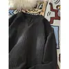 Camiseta de Cor Sólida com Decote V e Manga Longa para Homem no Outono, Camiseta Casual, Gola Redonda Solta, Camisa Básica Tendência, Roupas de Cima para Homem