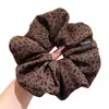Scrunchie Oversized Estampa de Leopardo Retrô Outono e Inverno para Mulheres, Elástico de Cabelo Fofo Estilo Saia, Novo Acessório de Cabelo Elástico Outono e Inverno