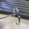 Nova pulseira de cabaça feminina com design de abertura, diamante completo, moda, pulseira de ouro rosa, incrustação de ágata vermelha, alta qualidade, tudo combinado