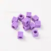 12mm Coloridas Acrílicas Agujero Grande Cuadradas Letras Cuentas Sueltas Accesorios para Joyería DIY Pulsera Cuadrada Espaciadora Accesorios para Pulsera