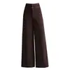 Pantalones de pana de pierna ancha de moda para mujer 2026 Otoño/Invierno Nuevos Pantalones rectos de cintura alta Sueltos Adelgazantes Casuales Modernos
