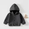 Chamarra con Capucha Estilo Coreano para Bebés y Niños Pequeños, Cárdigan Versátil para Primavera y Otoño, Ropa Exterior Casual Elegante para Niños y Niñas