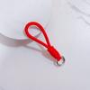 Cordón para teléfono móvil de cuerda de algodón tejido a mano, colgante con cremallera para bolsa de llaves de coche, pulsera de muñeca anti-pérdida, colgante simple