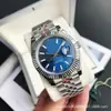 Assista ao cross-border N factory preto Datejust 41mm rosa Datejust bicolor 2836 cravejado de diamantes relógio masculino luminoso aço inoxidável relógio mecânico