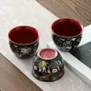 Ouro e prata artesanato de remendo errado cor de contraste bule guloso grande chá Kung Fu xícara de chá presente para casa xícara de chá perfumada