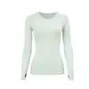 Spot 1.0 Camiseta Deportiva de Manga Larga para Mujer, Yoga, Secado Rápido, Cuello Redondo, Running, Fitness, Absorbente de Sudor, Body