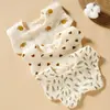 Babero de Gasa de Seis Capas con Forma de Pétalo para Bebé Algodón Puro Clase A Toalla para Babas Babero para Recién Nacido Unisex Estilo Delgado Primavera y Verano
