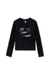 Camiseta Ajustada de Manga Larga Estilo Americano Picante para Mujer, Nueva Colección Primavera y Otoño 2026 con Estampado de Caricatura y Letras, Top Básico