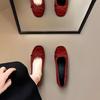 Zapatos Estilo Hada Suave para Mujer 2025 Primavera Nuevos Estilo Francés Elegante Moño Boca Baja Zapatos de Vestir Mary Jane