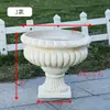 Vaso de Flores Grande Paisagem Vintage Estilo Europeu, Coluna Romana Estilo Antigo, Decoração de Piso de Entrada de Pátio de Villa, Ornamento Externo