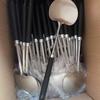 Espátula cogumelo nogueira imitação aço inoxidável utensílios de cozinha domésticos espátula cozinha Guizhou mexer colher de sopa cabo longo espátula para mexer