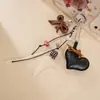 Pingente de Celular Fashion Personalizado de Couro Laço Coração Doce Cool Cor Galvanizada Coração Pixel Pingente de Bolsa com Contas