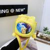 Bolsa de paja nueva de primavera 2023 nueva bolsa infantil de moda para mujer, linda bolsa tejida cruzada redonda pequeña