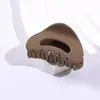 4cm Medio Escarchado Ancho Curvado Distintivo Pinza de Pelo Semi-Atada Pinza Lateral Pinza Superior Pinza de Tiburón Pinza para el Cabello Accesorios para el Cabello