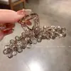 Presilha Grande de Cristal de Luxo de Alto Padrão, Presilha Tubarão, Penteado Disquinho para Parte de Trás da Cabeça Feminino da Moda, Novo Pega Cabelo Acessório de Cabeça