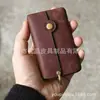 Portatarjetas de cuero genuino, bolsa de almacenamiento de identificación ultra ligera y portátil, portatarjetas con 80% de descuento, bolsa simple estilo japonés para pasaporte