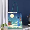 Color Estilo Chino Bolsa de Compras Portátil Bolsa de Algodón Moda Dibujo Animado Segunda Dimensión Bolsa de Lona LOGOTIPO Personalizable Imprimible