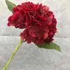 Película Western Americana Tacto a Mano Hortensia Accesorios para el Hogar Florales Lavable Hortensia de Cabeza Única con Hoja Accesorios de Boda