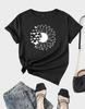 2024wish comércio exterior novo casual estampa de girassol feminino blusa gola redonda