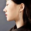 925 Sterling Brincos de Prata Mulheres Coreana Moda Doce Orelha Fivela Fada Round Face Emagrecimento Internet Celebridade Longa 2022 Nova moda