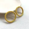 Círculo redondo geométrico japonês cor círculo de cor sólida armação acessórios de resina diy brincos feitos à mão joias atacado