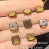 Accesorios de Madera de Agar Natural Pulsera de Plata S925 Chapada en Oro Accesorios para Pulsera Cuentas Espaciadoras Hechas a Mano para DIY Productos Semiacabados