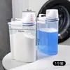 Caixa de Armazenamento para Sabão em Pó de Lavar Roupa, Recipiente Plástico Doméstico de Grande Capacidade para Sabão e Detergente de Lavar Roupa, Caixa de Armazenamento Especial