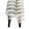 Plástico de nailon resistente a la abrasión Cuchilla giratoria Procesamiento de plástico Cuchilla espiral de nailon blanco