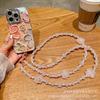 Ins Laser Flower Crossbody Corrente de Celular Alto Valor de Beleza Contas Feminino Pequeno Fresco Longo CDD Corrente Pendurada Bolsa Cordão
