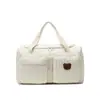 Bolsa Ligera para Mamá Bordada con Punto de Cruz de Osito para Mujer, Gran Capacidad para Salidas y Viajes Cortos, Bolsa de Almacenamiento Portátil, Bolsa de Viaje