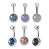 Aço Inoxidável 316L 14g Anel de Umbigo Criativo Fosco Joia de Piercing de Moda