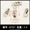 Hebilla de Fijación de Correa de Cuerda Hebilla de Resorte Hebilla Cilíndrica de Doble Agujero para Cuerda Accesorios Hebilla de Fijación de Cuerda Tipo Resorte de Metal Th182