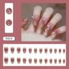 Gradiente de cor balé curto usar unhas ballet unhas flor flor tulipa terminado atacado destacável popular branco