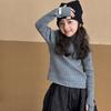 Suéter para Niñas Estilo Casual 2025 Nuevo Suéter de Cuello Medio Alto para Niños Medianos y Grandes Top Jersey Camiseta Básica Estilo Occidental