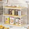 Prateleira de Armazenamento para Mesa de Trabalho Cozinha Organizador Multifuncional em Camadas Mesa de Jantar Lanche Mesa de Centro Porta-Copos Caixa de Armazenamento para Saquinhos de Chá Bancada
